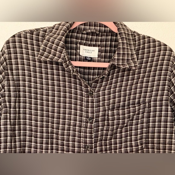 American Eagle Oversized Plaid Button Up - Picture 5 of 10